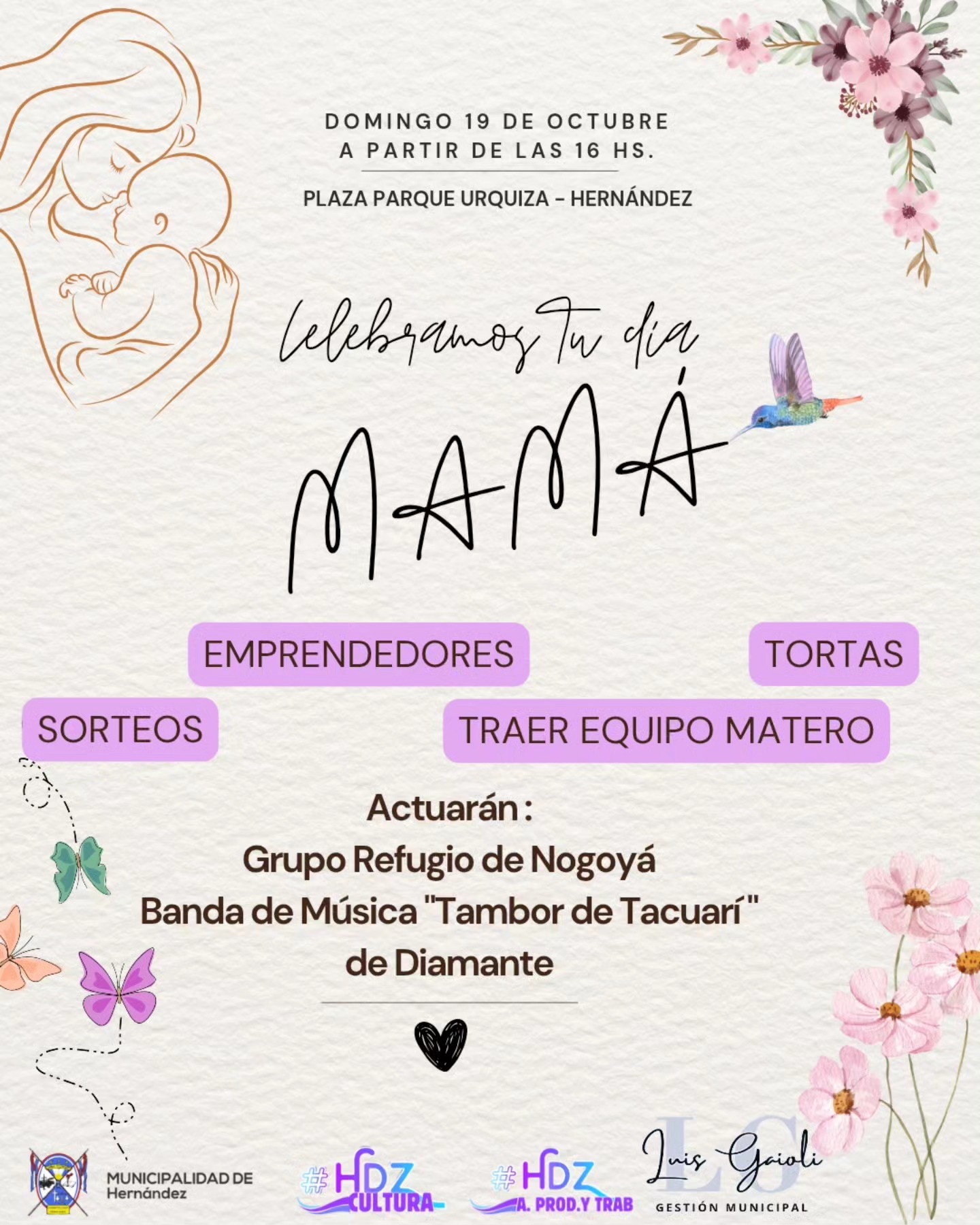 Celebran el Día de la Mamá en Hernández