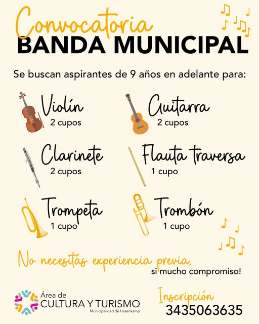 Convocatoria de la Banda de Música de Hasenkamp