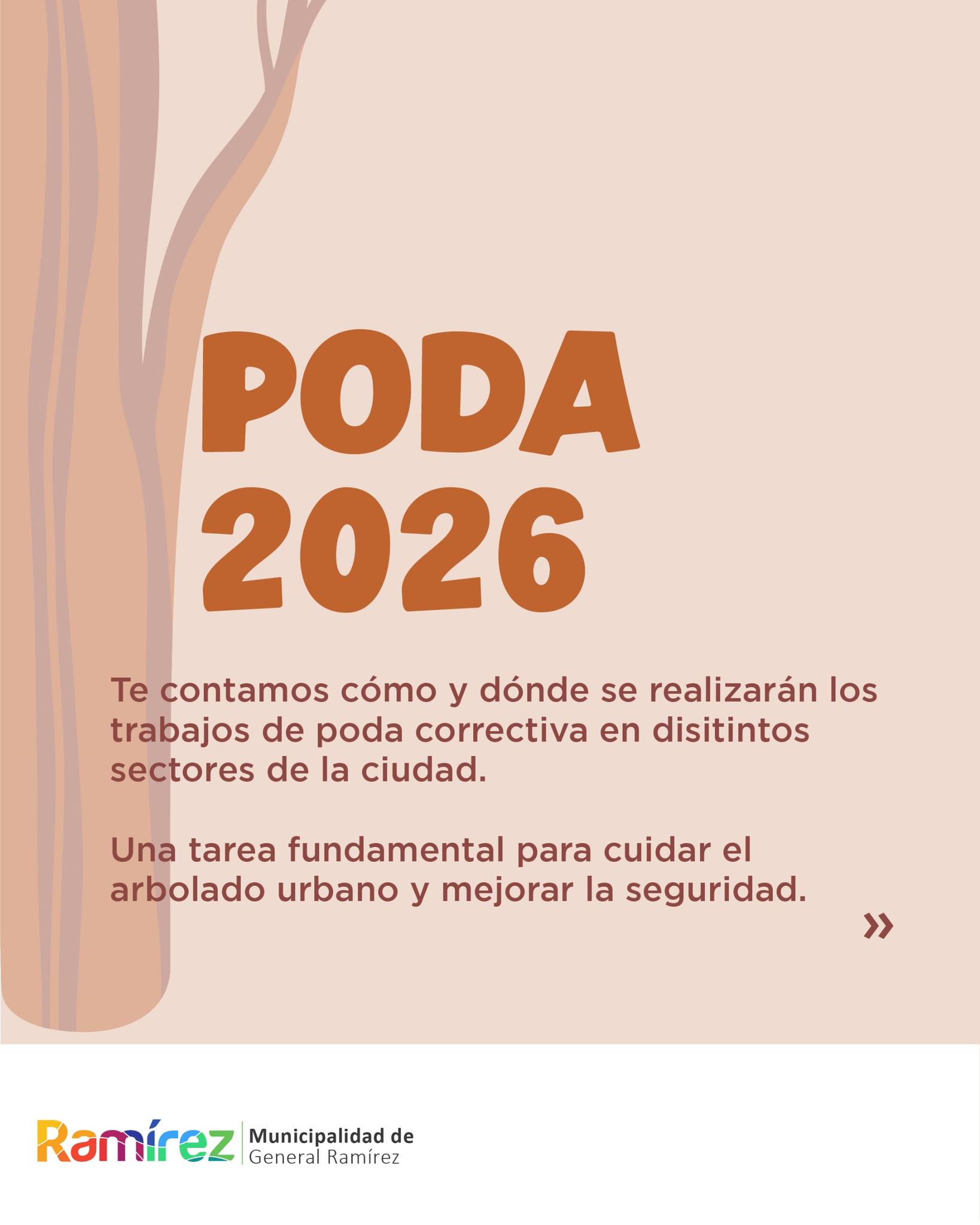 Arrancan los trabajos de poda en General Ramírez