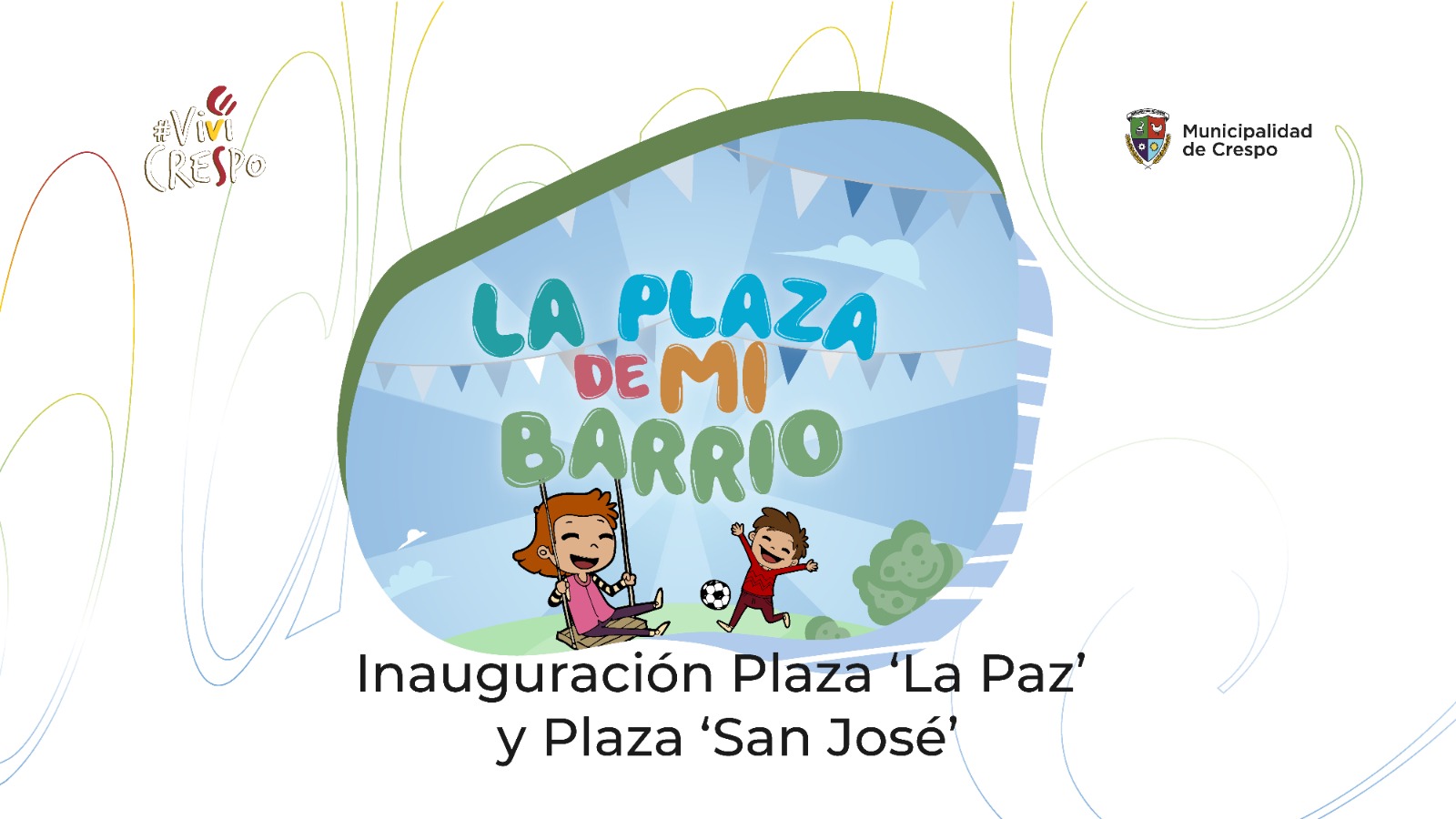 Crespo inaugura sus plazas 'San José' y 'La Paz'