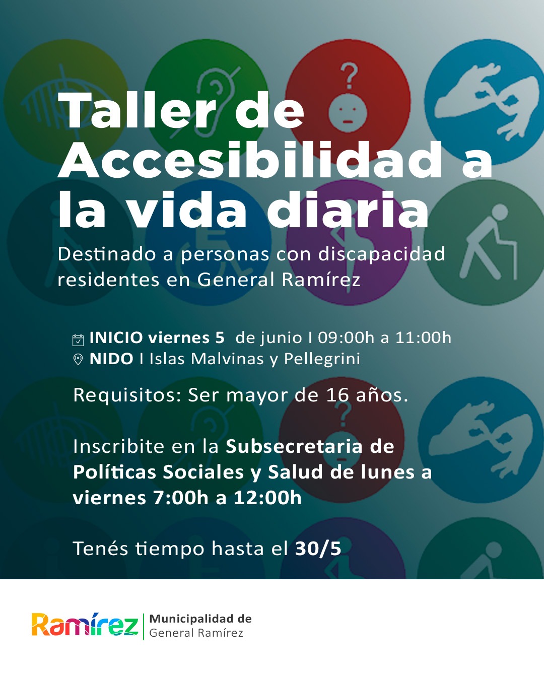 Taller de accesibilidad a la vida diaria en Ramírez