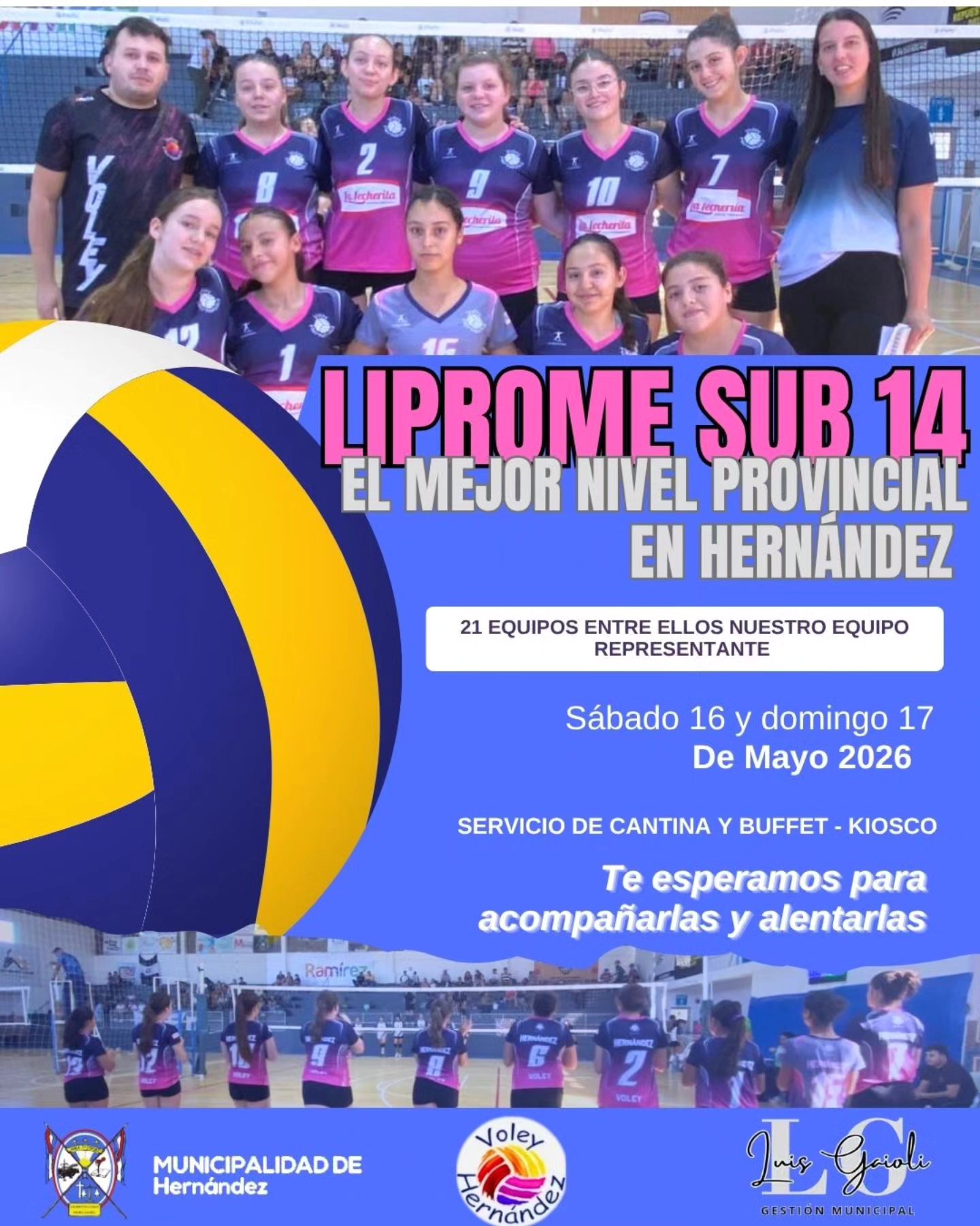 Hernández recibe el mejor vóley provincial