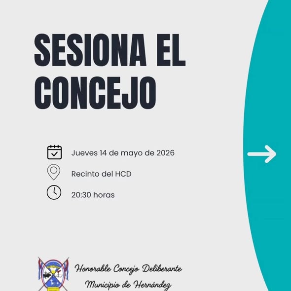 Sesiona el Concejo Deliberante de Hernández