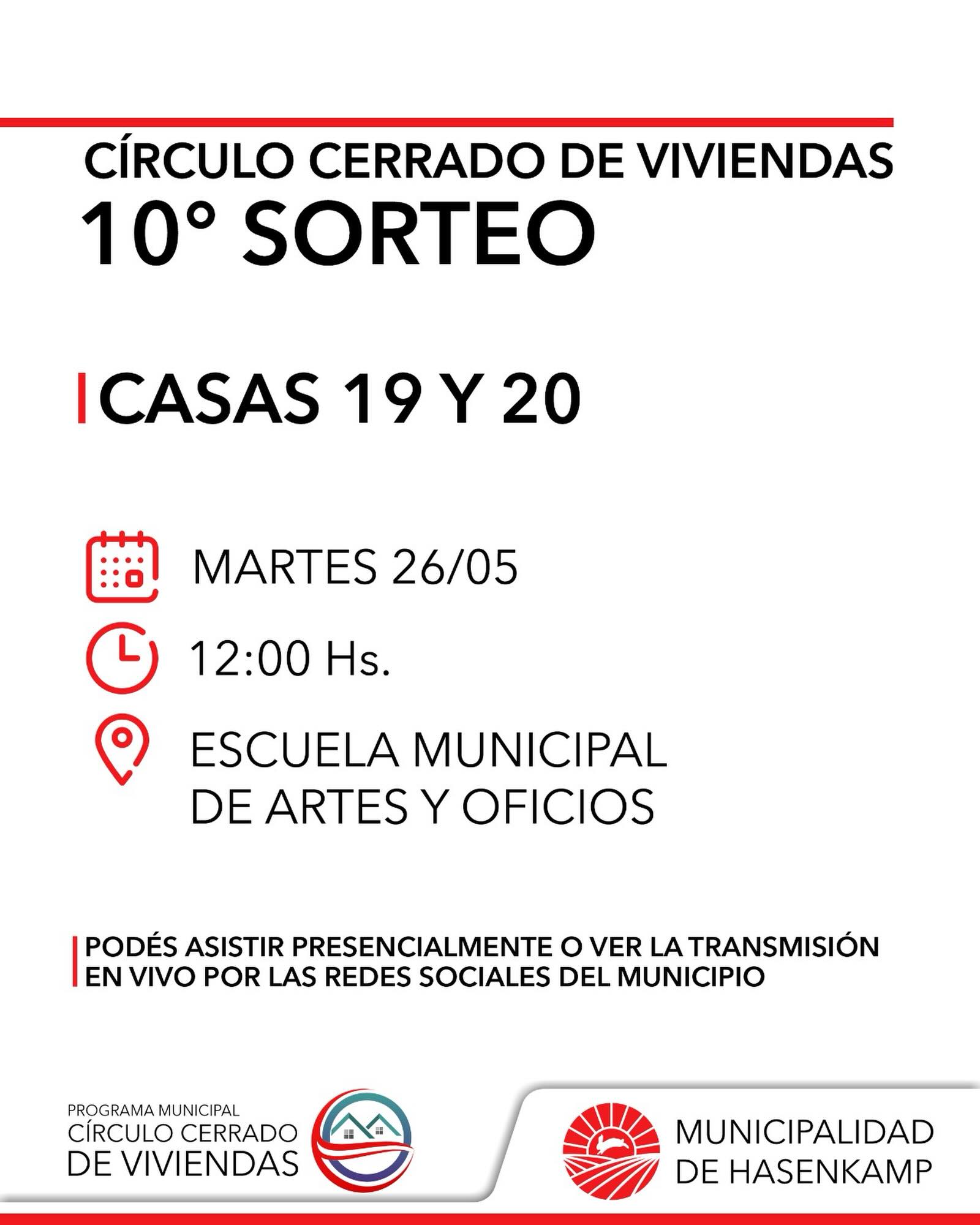 10° sorteo del Círculo cerrado de viviendas de Hasenkamp