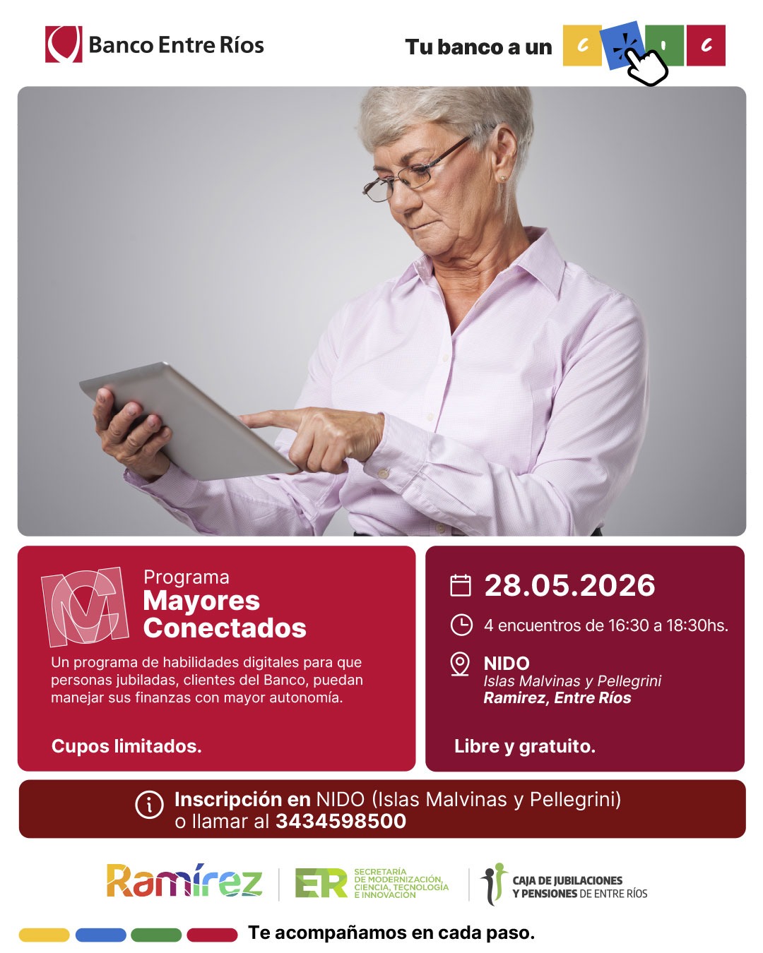 Ramírez: Mayores conectados con fecha extendida