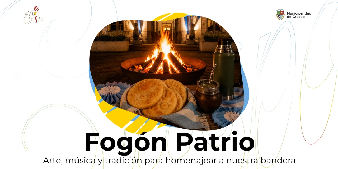 Crespo y un ‘Fogón Patrio’ para homenajear a la bandera