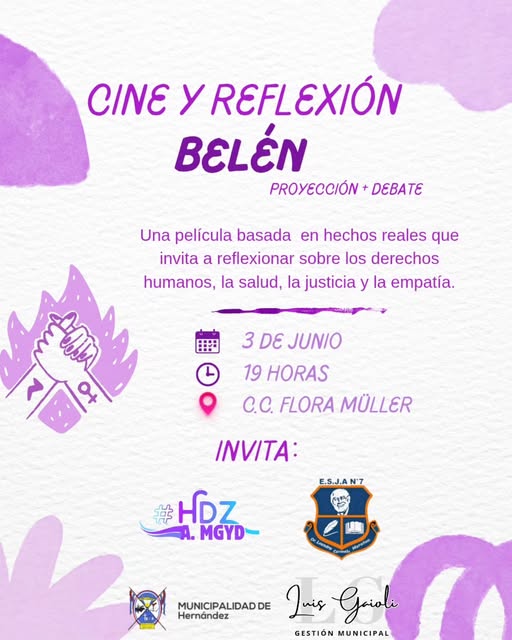 Hernández: cine y reflexión con la película "Belén"