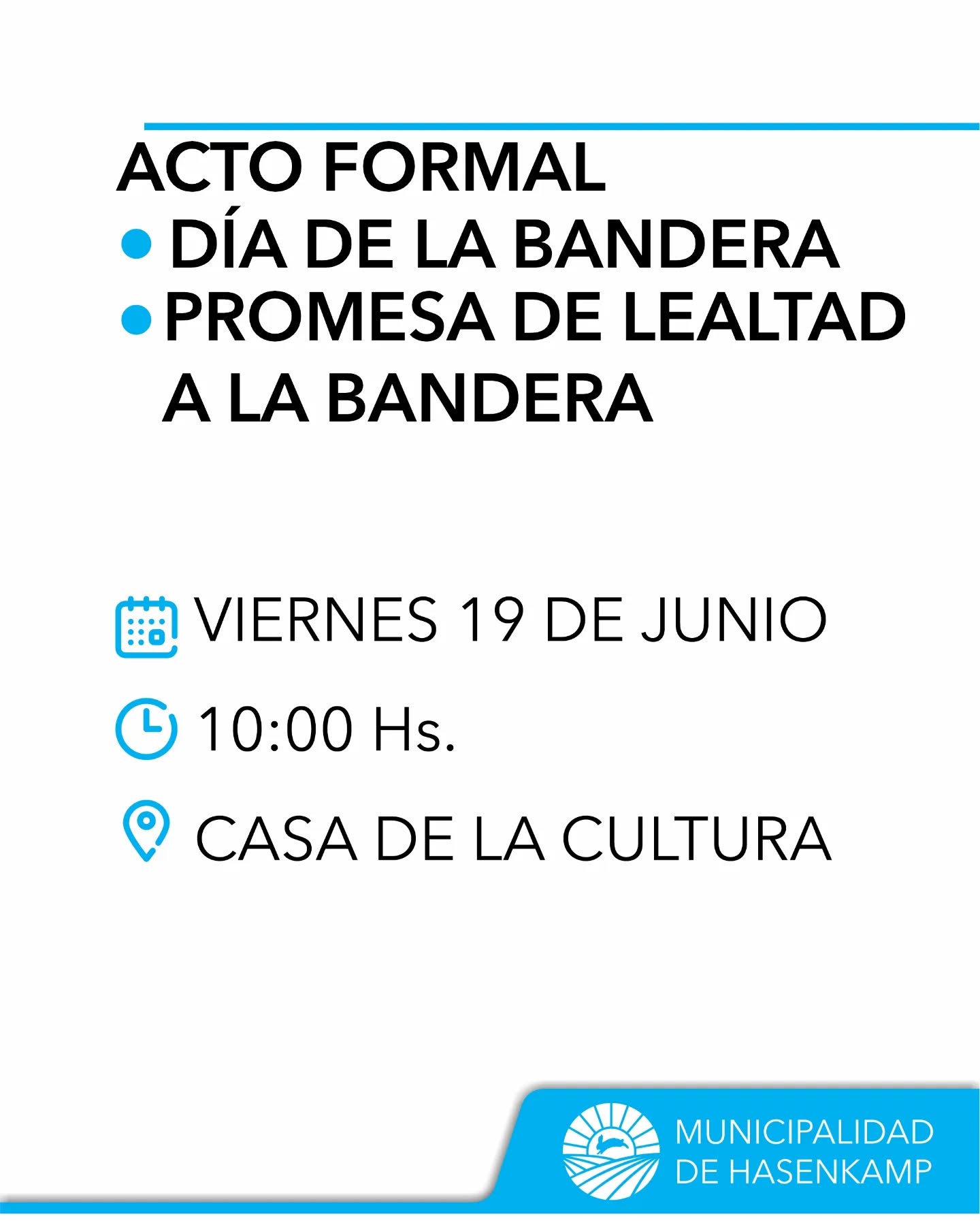 Acto oficial por el Día de la Bandera en Hasenkamp