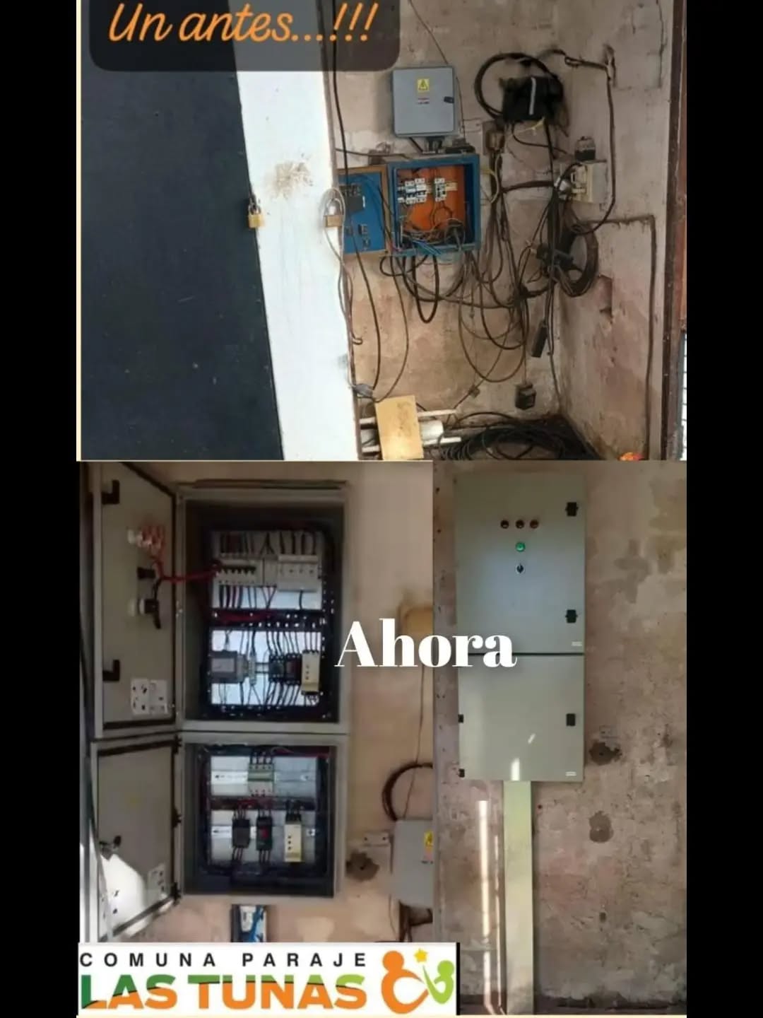 Mejoras eléctricas en el predio de la Comuna de Las Tunas