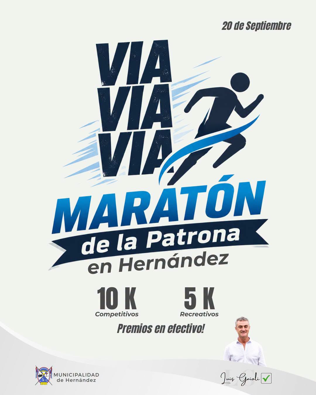 Hernández confirmó fecha para la Maratón de la Patrona