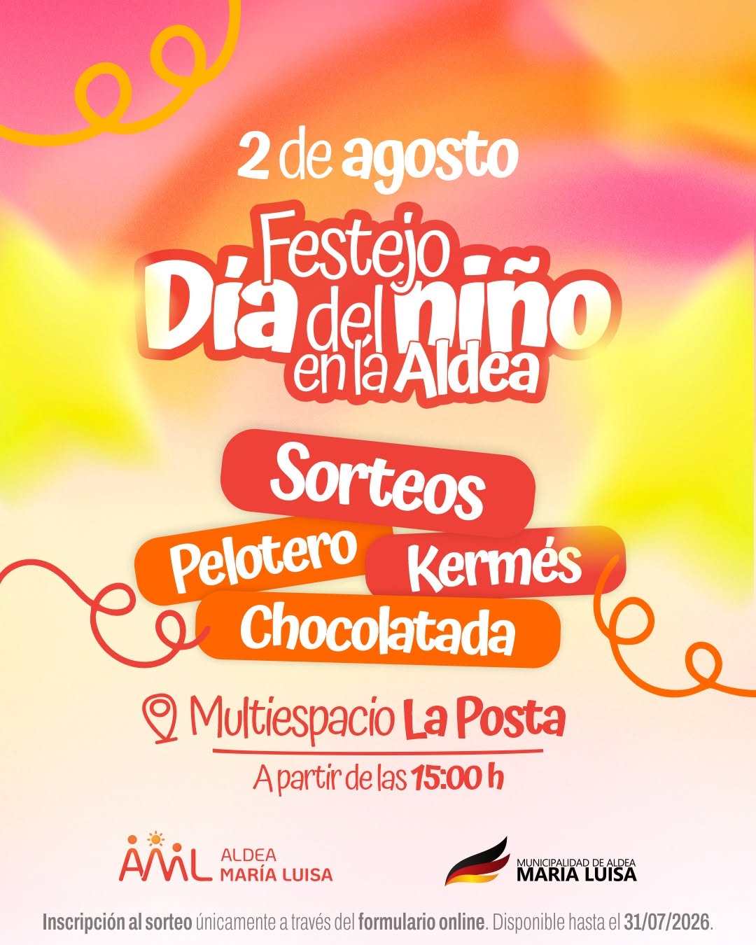 Festejos por el Día del Niño en Aldea María Luisa