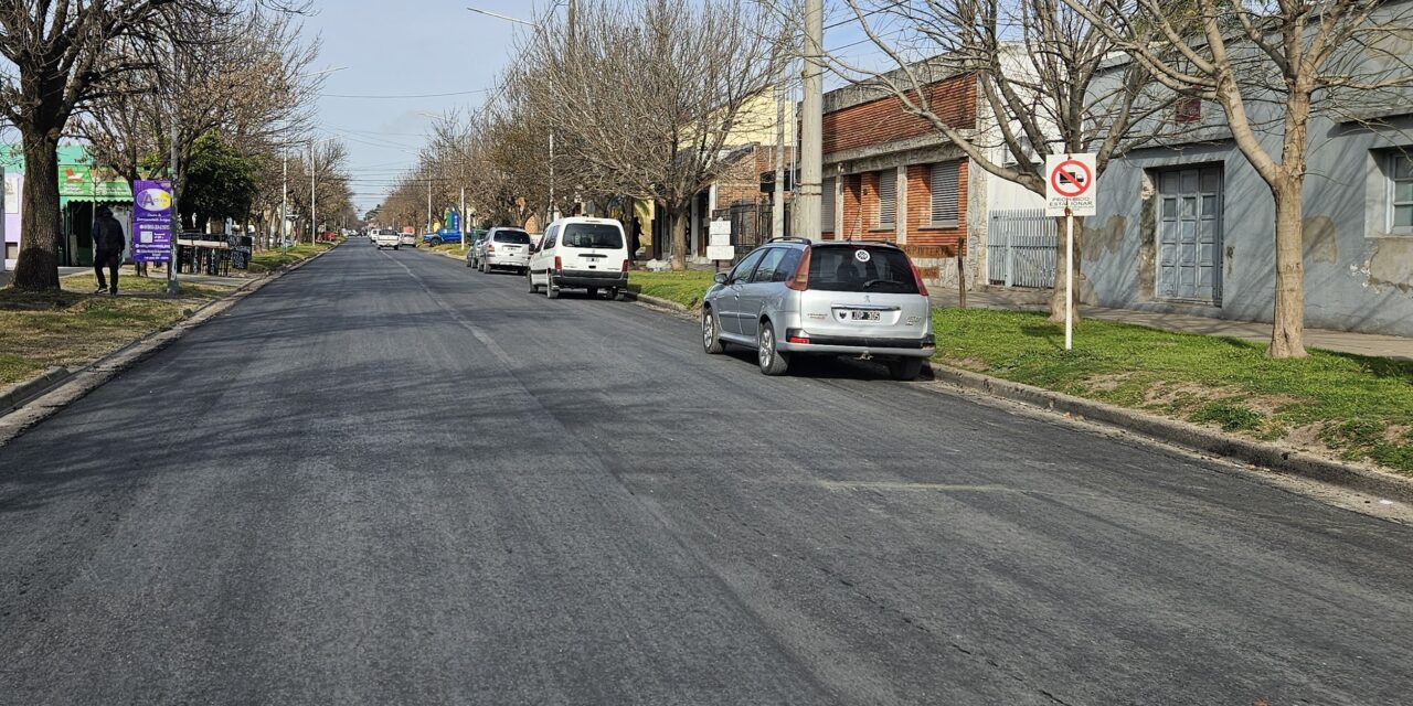Calle 9 de Julio de Crespo ya está repavimentada y habilitada a la circulación vehicular