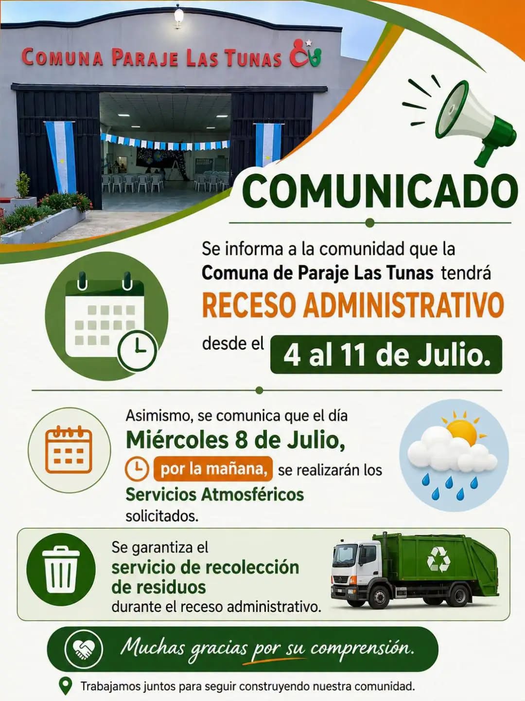 Receso administrativo en la Comuna de Las Tunas