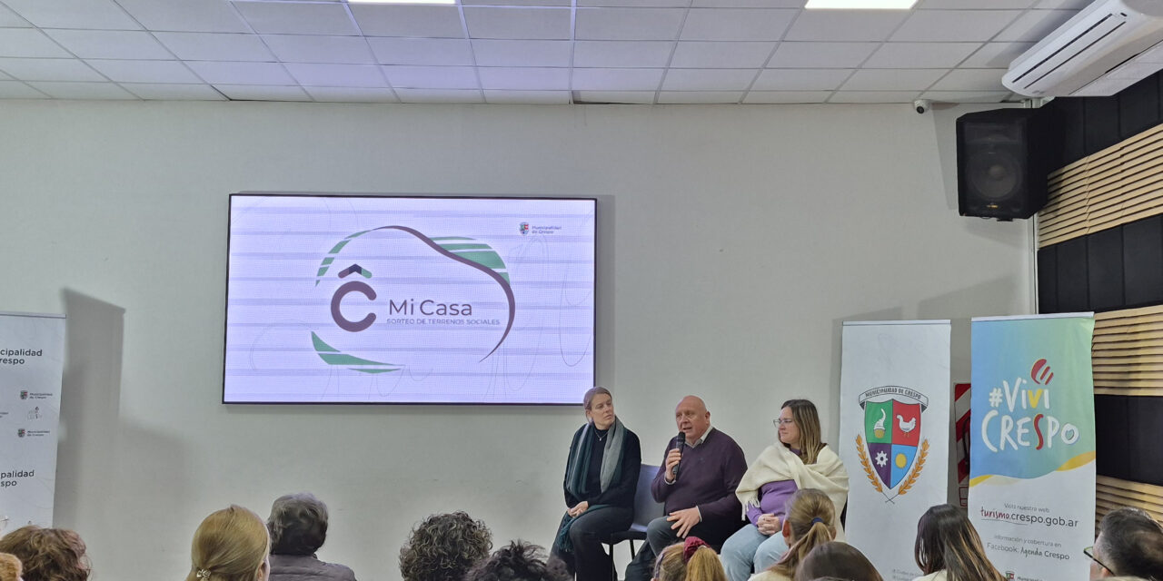 Programa 'Crespo mi casa': sorteo de terrenos sociales