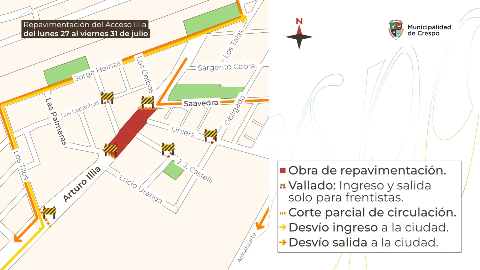 Siguen mejorando los accesos en Crespo