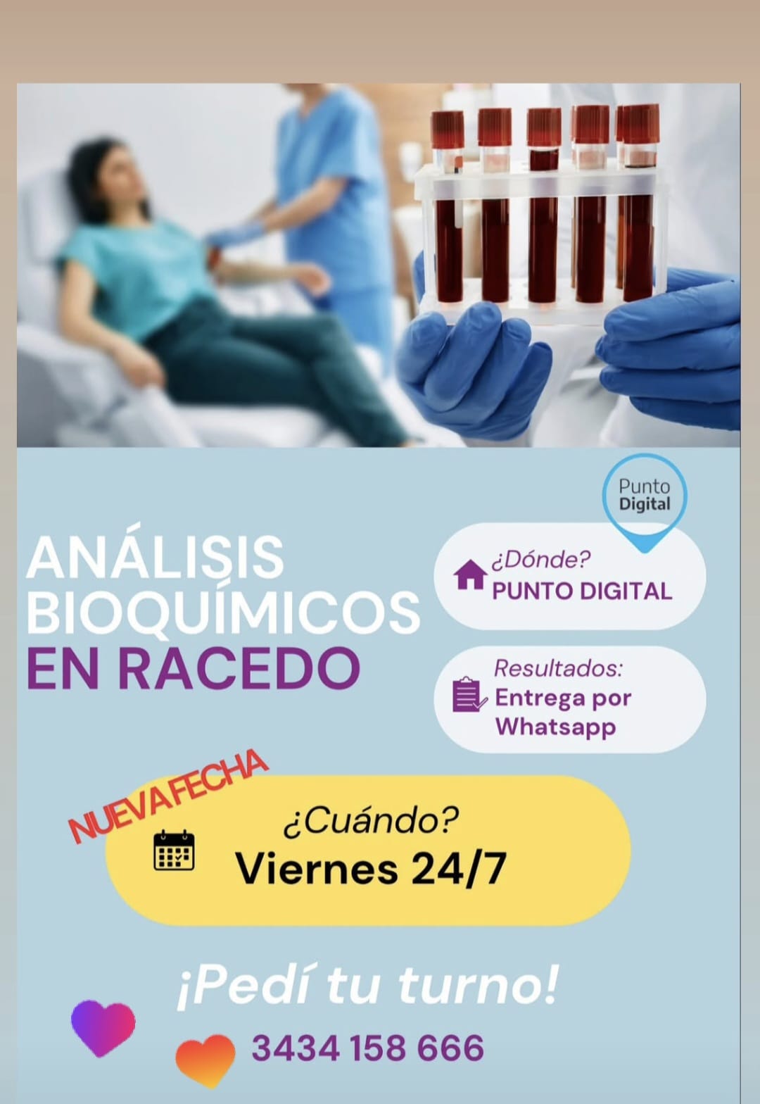 Realización de análisis bioquímicos en Racedo