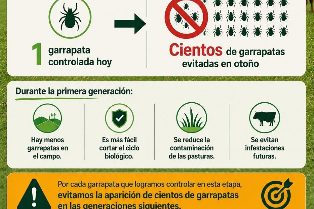 La primera generación marca el momento de mayor impacto para controlar la garrapata en los vacunos