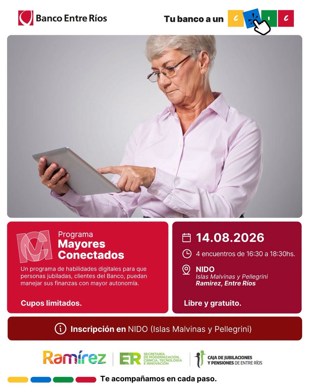 Mayores conectados en General Ramírez