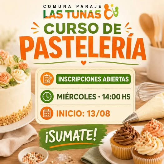 Curso de Pastelería en Paraje Las Tunas
