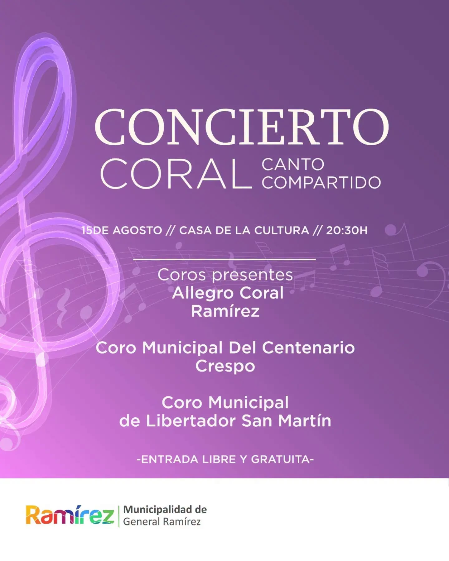Concierto coral en General Ramírez