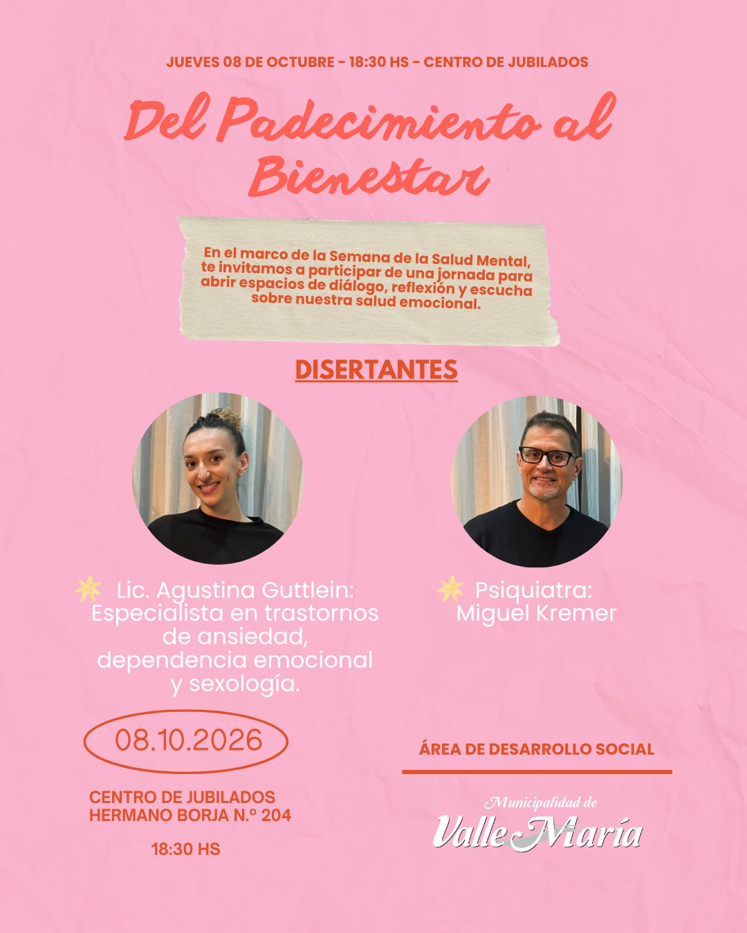 Semana de la Salud Mental en Valle María