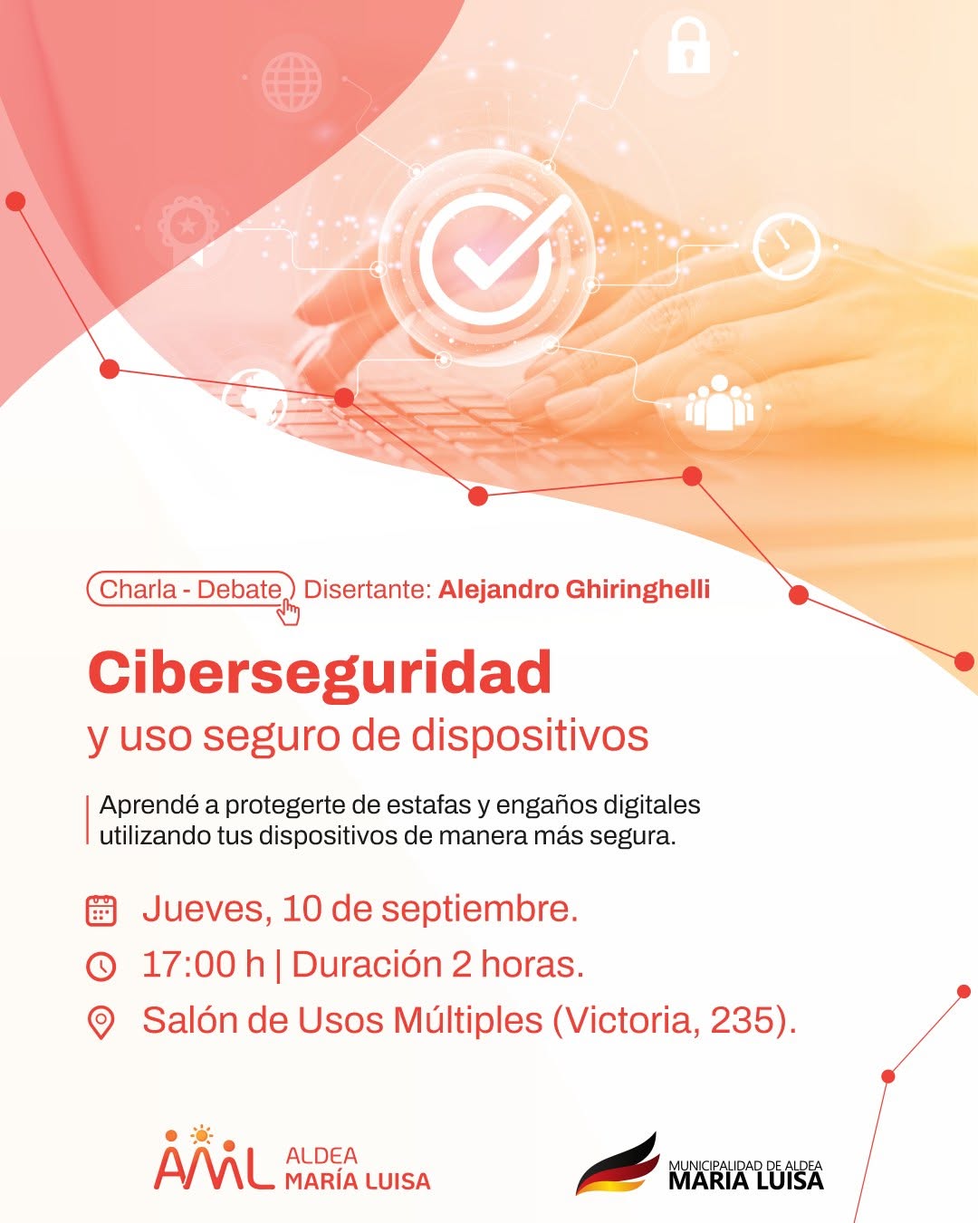 Charla - debate sobre ciberseguridad y uso seguro de dispositivos en María Luisa